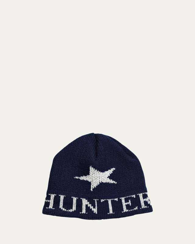 Kid's Single Star Metallic Beanie Hat, Personalized